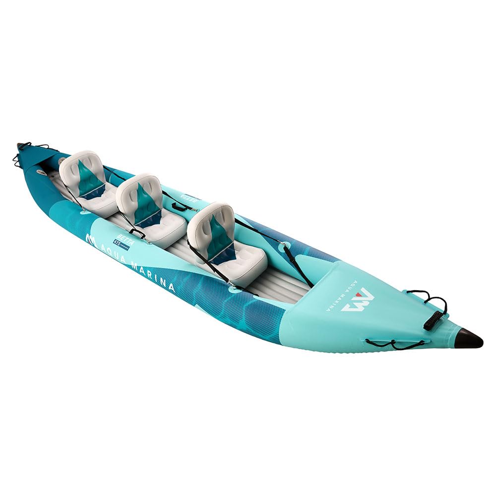 Aqua Marina Betta 475 - Set kayak gonfiabile per 3 persone, 475 cm, canoa