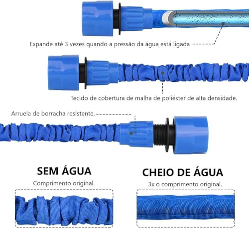 Mangueira Mágica Jardim Resistente Expansível Flexível 15M 22M 30M Mangueira de Jardim Extensível (A