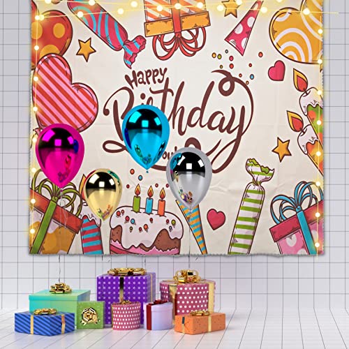 Sea Land Air 誕生日タペストリー バースデイ壁飾り 誕生日背景 誕生日壁掛け パーティーグッズ BIRTHDAY [2]