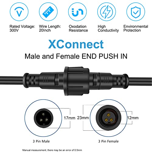 Evertine Waterproof Wire Connectors 3 Pin 20in Xconnect Electrical