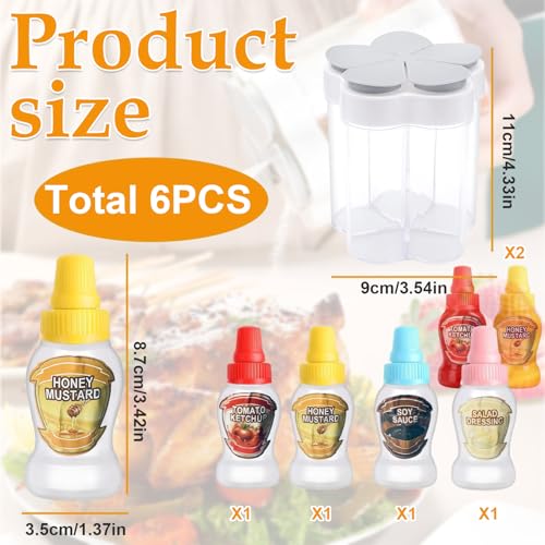 Gewürzstreuer Camping Set 2er Pack kompakte Gewürzbehälter 5-in-1 Design mit 4 kleinen Streuern tragbar 9x9x11 cm für Outdoor Reisen Picknick Auto Reise platzsparend Aufbewahrung praktische