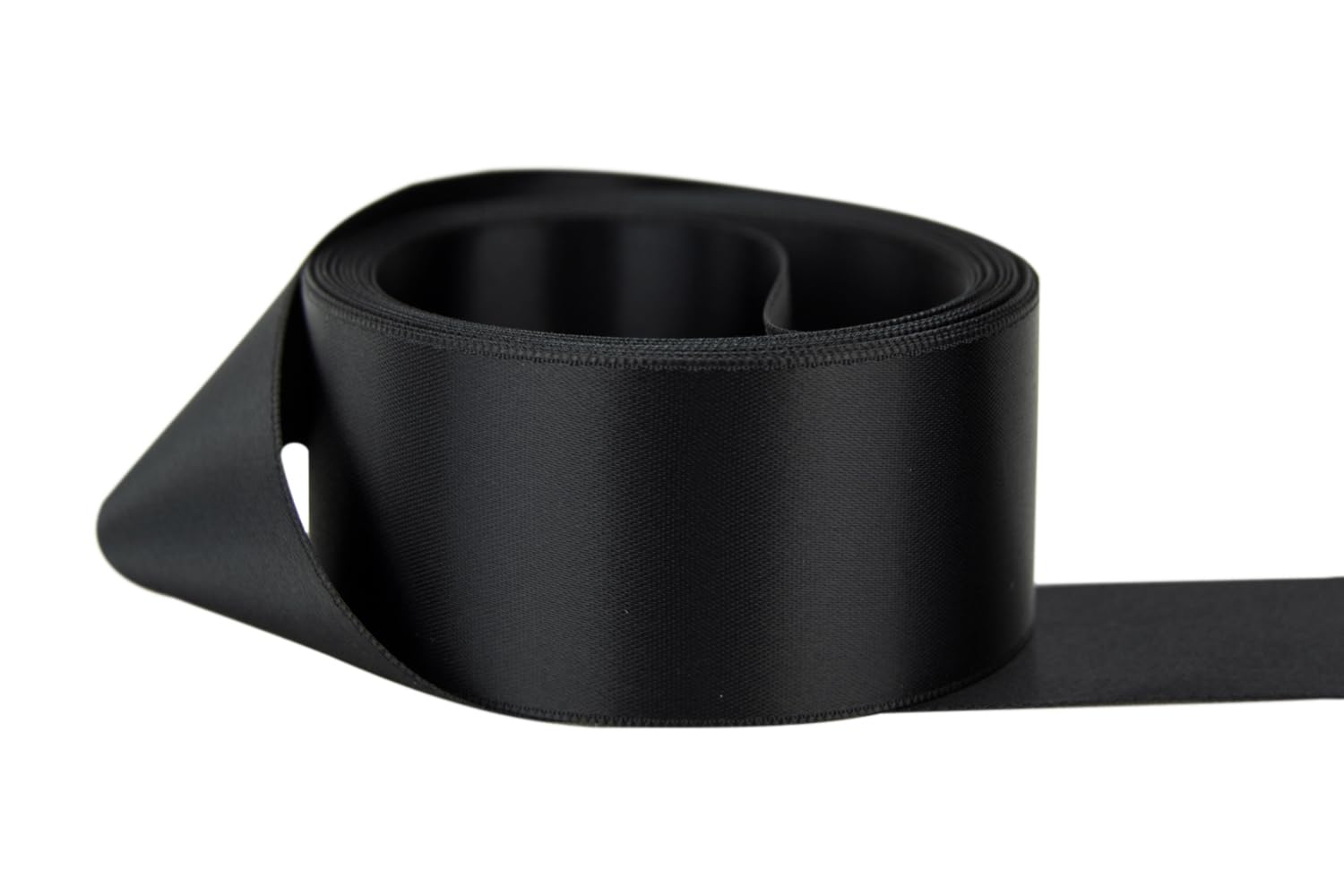 Ribbon Bazaar Double Faced Satin - Premium Gloss Finish - 100% Polyester Ribbon for Gift Wrapping, Crafts, Scrapbooking, Hair Bow, Decorating &amp; More - 7/8" Black 100yd Spool
