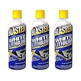 B’laster White Lithium Grease Spray – High-Performance Lithium Grease Spray – Helps Protect Against Moisture & Oxidation - Reduces Friction & Leaves a Durable Lubricating Layer – 11oz (Case of 3)