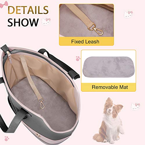 Image of Dog Carrier Purse, Pet Carrier Purse, Dog Handbag Foldable Waterproof Pet Tote Bag for Cat and Small Dog Small Black