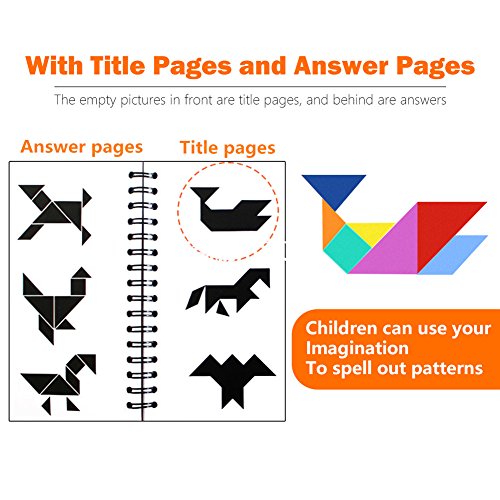 Wallxin 43234-1448 Travel Tangram Puzzle - Magnetic Pattern Block Book Road Trip Game Jigsaw Shapes thumb #5