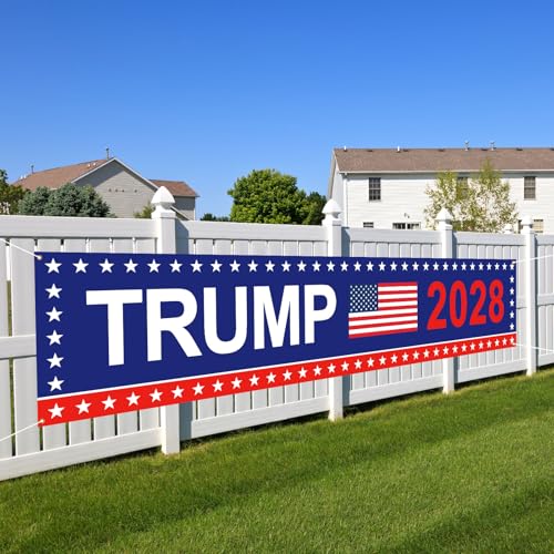 YINENA Trump 2028 Flag President Election Banner for Yard Garden Outdoor Decor 98 x 18