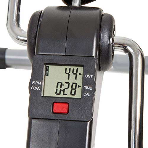 Mini Portable Cycle Pedal Exerciser with Adjustable Resistance and Digital Display - Suitable for Light Exercise of Legs & Arms, Physiotherapy and Cardio Equipment for Home(Black) 5 51XDEInqrbL