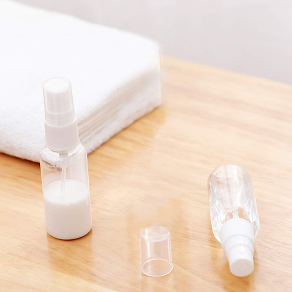 Butelki ze spryskiwaczem z mgłą 15 ml, przezroczysta plastikowa mała wielofunkcyjna butelka z rozpylaczem, wielokrotnego napełniania, butelka z rozpylaczem, olejki eteryczne, perfumy (10 szt.)