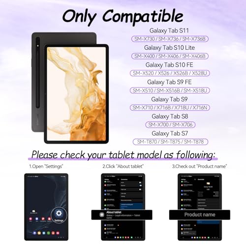 Image of IPROKKO 2 Pack Anti Blue Light Screen Protector for Samsung Galaxy Tab S11 /S10 Lite /S10 FE /S9 FE /S9 /S8 /S7(11 Inch /10.9in), Matte Anti Glare Harmful Light Filter Eye Protection Cover, Bubble Free Easy Install