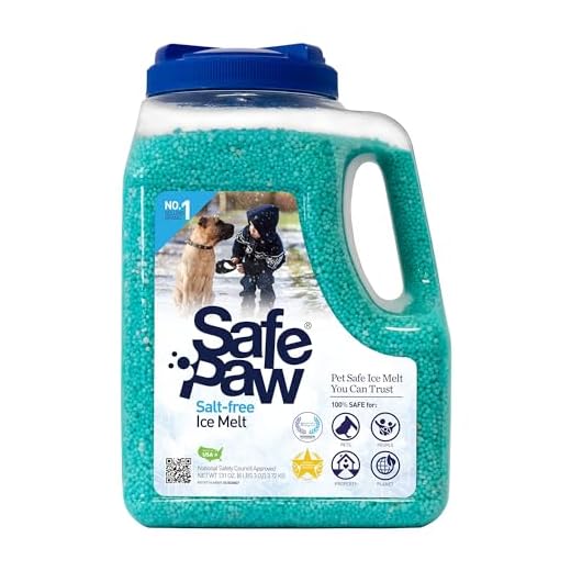 Safe Paw, Child Plant Dog Paw & Pet Safe Ice Melt -8lb, 100% Salt/Chloride Free -Non-Toxic, Vet Approved, No Concrete Damage, Fast Acting Formula, Last 3X Longer