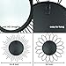 3 Pack Metal Mirrors for Wall Sunburst Wall Mirrors Home Décor Decorative Hanging Wall Art for Living Room Bedroom Entryway (Black, Flower+Sunburst)