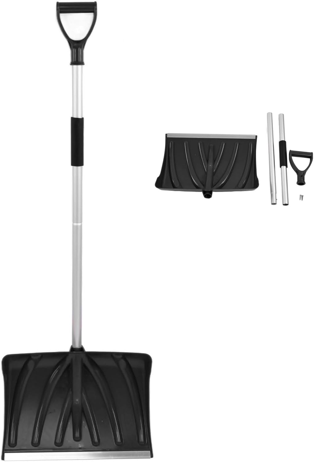 Pilipane Portable Aluminium Alloy Snow Shovel, Detachable Snow Pusher for Efficient Outdoor Snow Removal