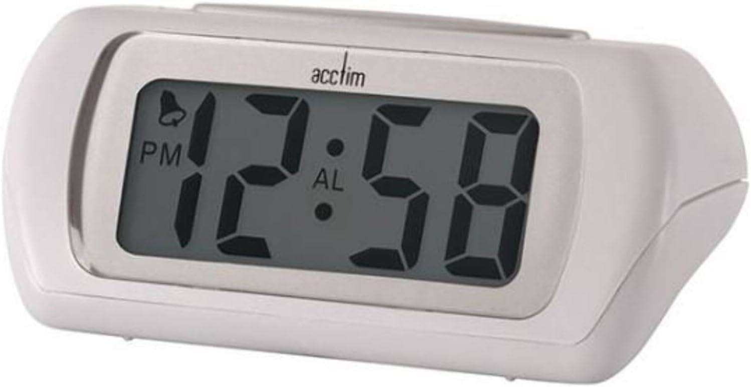 Acctim Auric Digital Alarm Clock Superbrite® Crescendo Alarm Large LCD Display White 12342