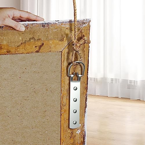 2 PCS Heavy Duty Picture Hangers Large D-Ring Hanger for Hanging Picture Photo Frame,Picture Hanging Kit