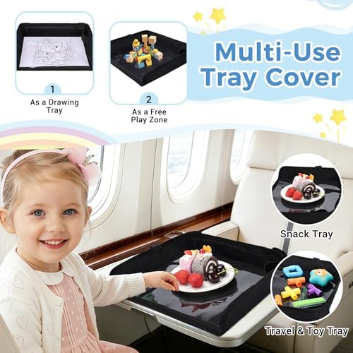 COOLBEBE Airplane Tray Table Cover, Foldable Travel Tray Cover — view 3