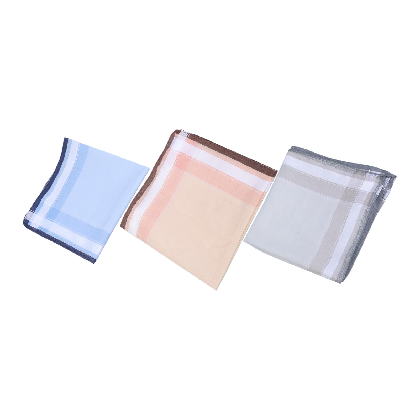 Fentency Men’s Fabric Handkerchief Set of 3 Pocket Hankie Towel Sweat Wiping Handkerchiefs for Adult Business Suit Square Pocket