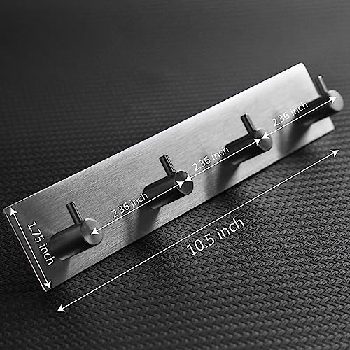 Image of Self Adhesive Towel Hooks for Bathrooms Stick on Wall hooks 4 Coat hooks
