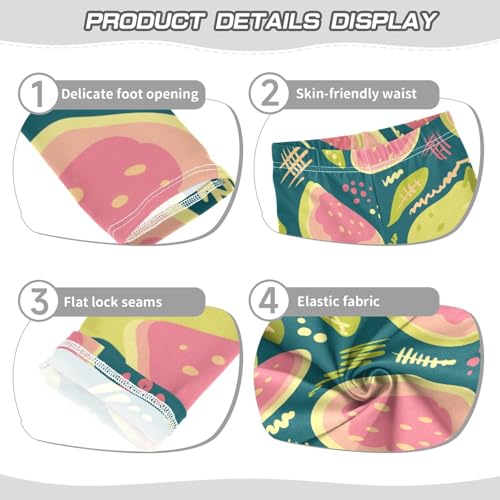 Guava Pattern Girls Leggings,Workout Leggings for Girls Toddler Athletic Leggings Size for 3-10T3