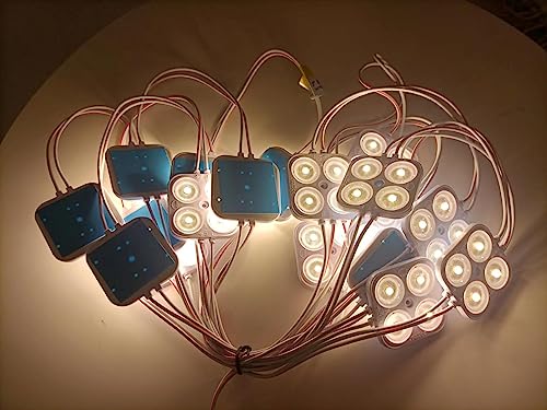 Image of Q QINGCHEN Warm White 3.0W LED Module 12V DC Waterproof Decorative Light for Lightbox Letter Advertising Signs with Tape Adhesive Backside (20pcs Pack)