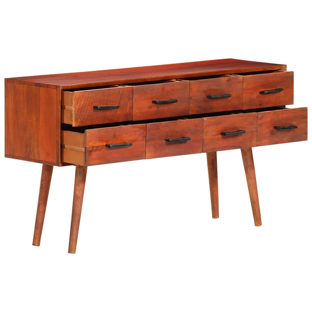Kredens z litego drewna z uchwytem z 8 szufladami, 110 x 30 x 59 cm