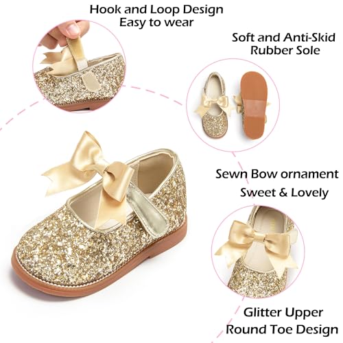 Image of PHIRAMIN Toddler Girl Mary Jane Dress Shoes-Little Girl School Uniform Shoes for Wedding Party