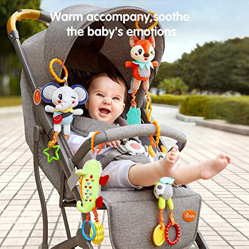 TUMAMA KIDS Baby Hangend Speelgoed Cadeau,Pluche Dieren Rammelaar Speelgoed,Autostoel Kinderwagen Kinderbed Activiteit… - Image 5