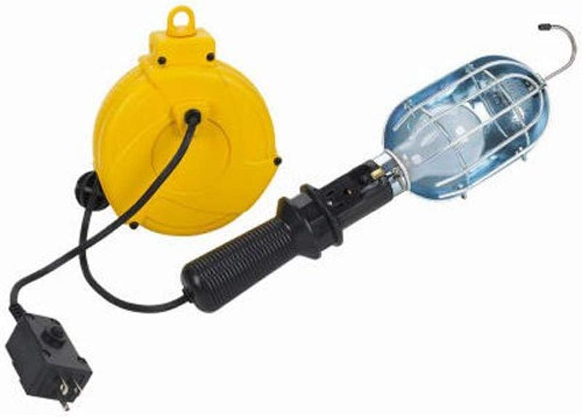 Alert 920DT Incandescent Plastic Retractable Cord Reel Work Light
