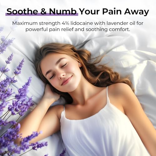 image for AUVON Max Strength Lidocaine Pain Relief Roll-On with Lavender Essenti