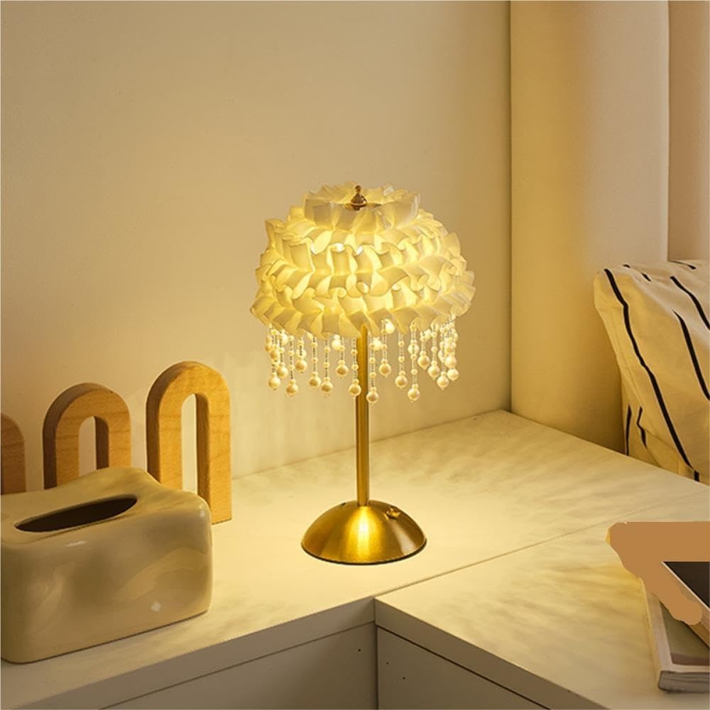 Lampada da tavolo a nastro, luce notturna ambientale romantica sul | Design a nastro, nordico, base in metallo, controllo touch, luce notturna ambientale