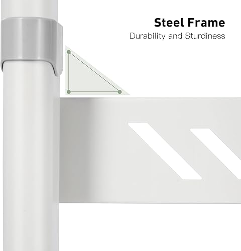 Miniatura 5 de COSVALVE Escritorio ajustable para niños con gabinete y cajones, mesa de estudio ergonómica multifunción de 47 pulgadas de ancho, con dos cajones de