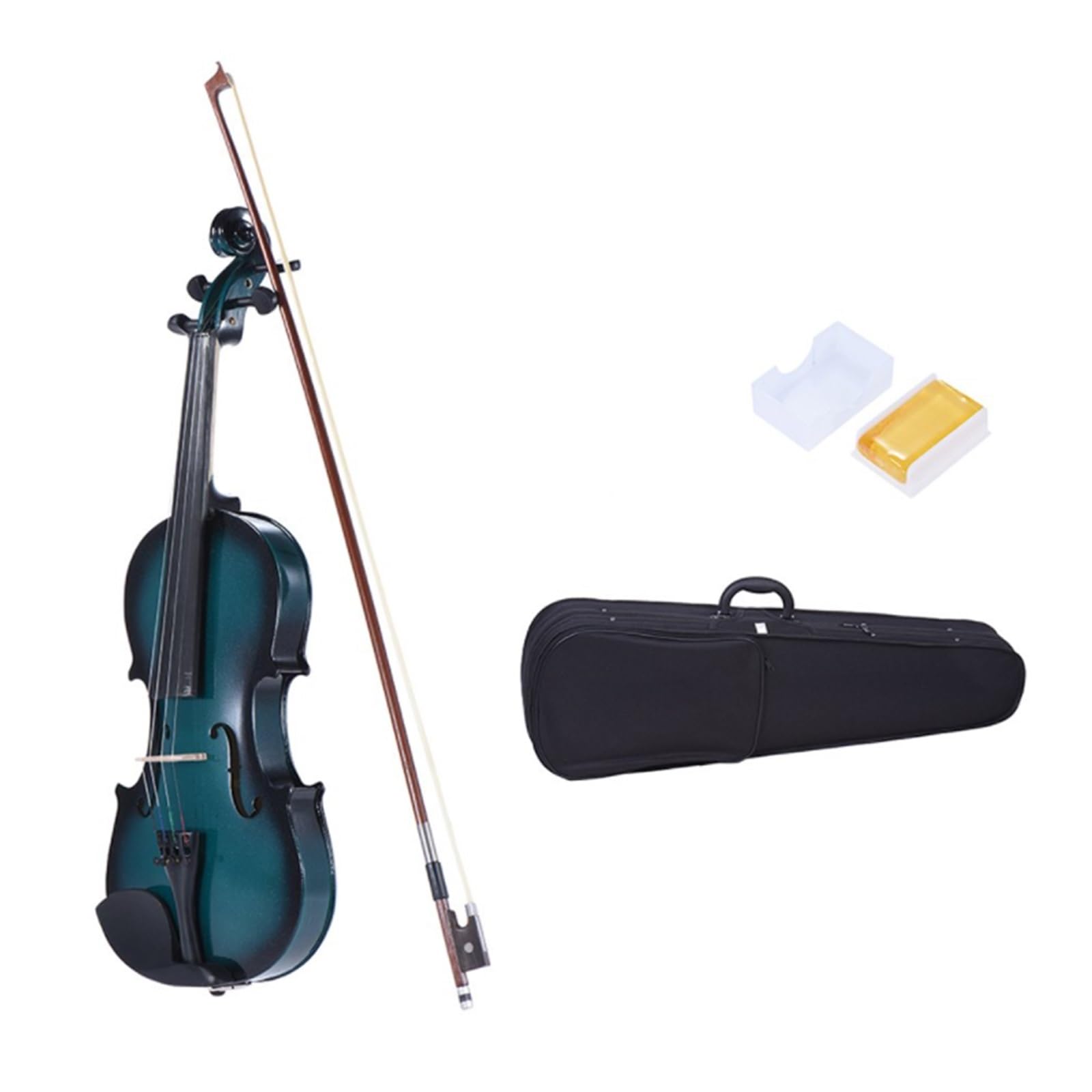 violín para adultos 4/4 3/4 1/2 1/4 1/8 Clavijas De Diapasón De Desplazamiento De Arce Para Violín Pieza Trasera De Aleación De Aluminio Con Caja De Violín Con Lazo Color Degradado ( Color : 1-4 )
