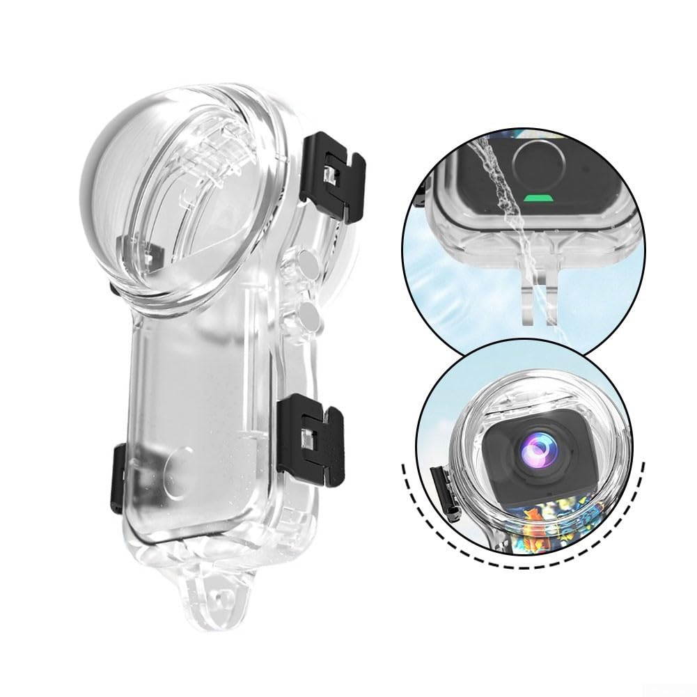 Custodia subacquea da 50 m per Insta360 X4 Air, custodia trasparente impermeabile con protezione anti appannamento, copertura resistente ai graffi, custodia rigida in policarbonato trasparente, guscio
