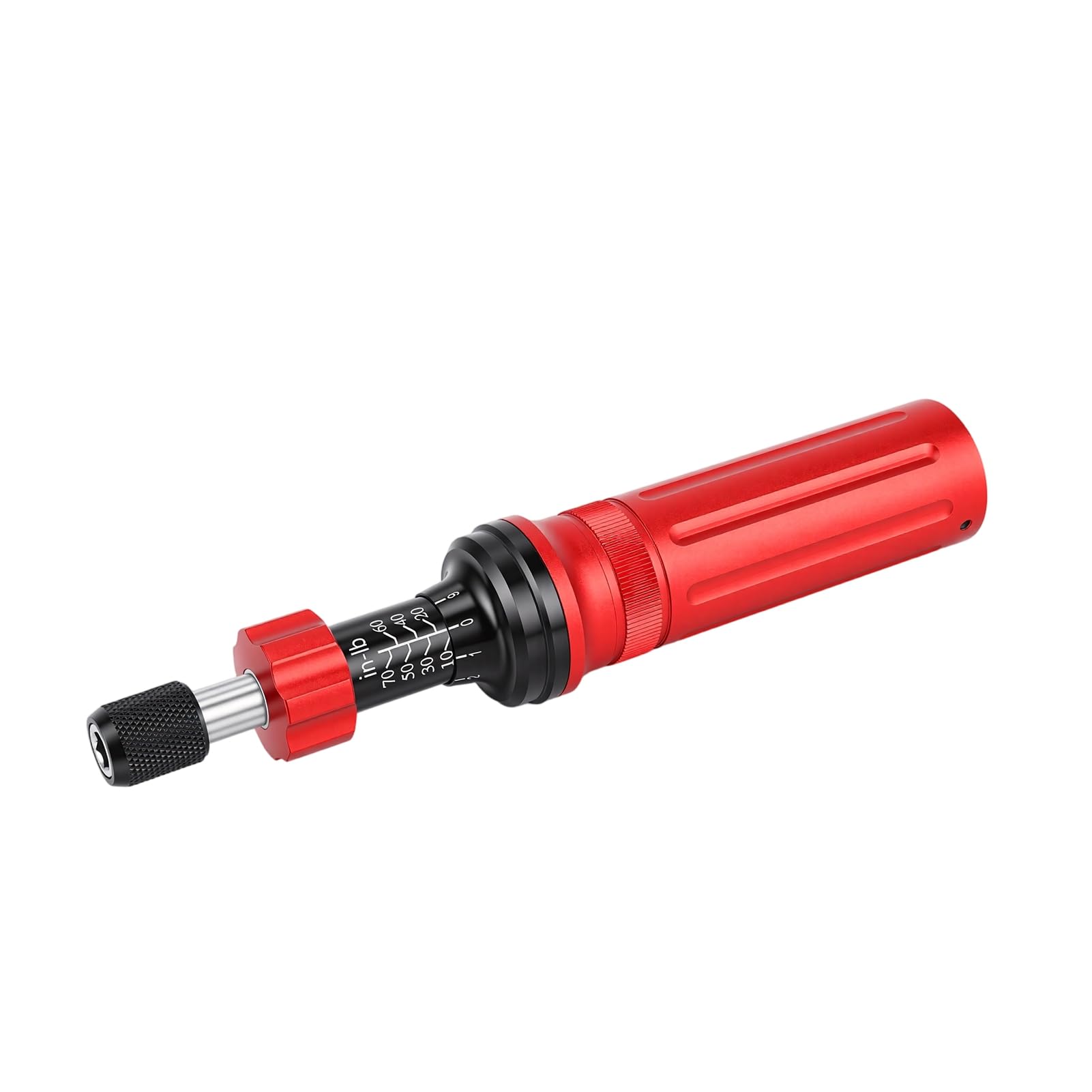 Asixxsix Destornillador Dinamométrico, Rango de 10-70 in Lb, Llave Dinamométrica Preestablecida de 1/4, Destornillador en Pulgadas con Puntas de Acero S2 para Reparación de Bicicletas, Mantenimiento