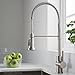 KRAUS Britt Commercial Style Spot Free Stainless Steel Pre-Rinse Kitchen Faucet with Deck Plate, KPF-1690SFS