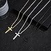 NEWITIN 12 Pieces Stainless Steel Jewelry Set for Men Black Silver Gold Chain Necklace Bracelet Cross Pendant Necklaces Dangle Cross Earrings Cuban Jewelry Set for Men Women