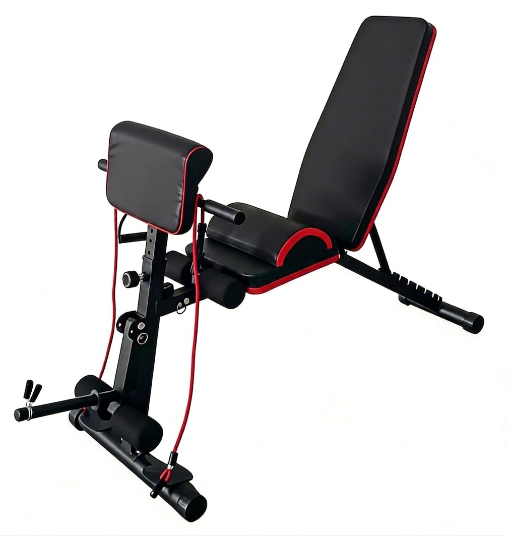 Foldable Adjustable Weight Bench, Multi‑Purpose Home Workout Bench