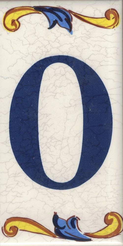 TORO DEL ORO House Numbers, Tile Numbers and Letters, Ceramic Chalca, Crackle Style, Names and Address