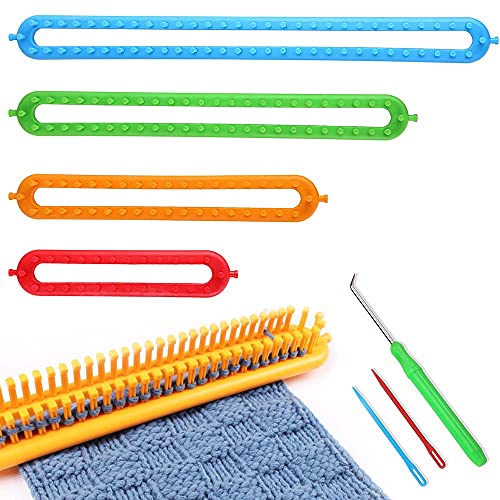 BAKAJI Set Telaio a Maglia Uncinetti Kit 4 Telai in