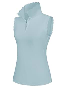 Amazon.com: Womens Golf Polo Shirts 3 Buttons Collared T