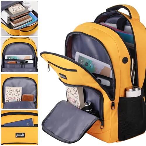 Image of Paude Backpack for School, Laptop, Teens 15.6 Inch College Backpack for University, Business, Work, Travel - Orange
