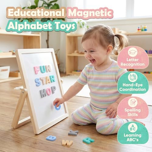 Sensory Silicone Alphabet Magnetic Letters 26 Uppercase ABC Fridge Magnets