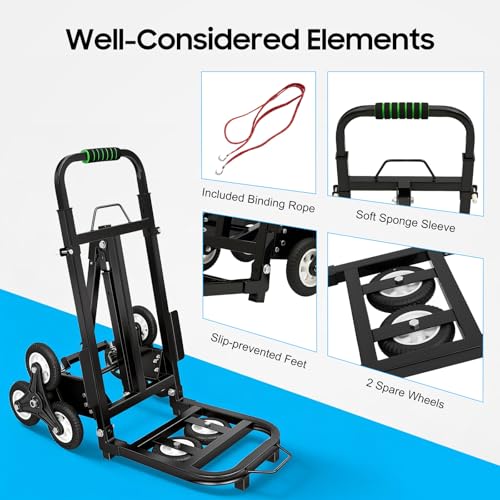 Carretilla Escalera Plegable con 10 Ruedas 330 LBS miniatura 7