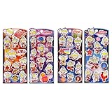 KRGNPLE 水入りシール ウォーター ぷくぷくシール 3D 立体 4 枚入り カートゥーンキャラクター 精巧な柄 手帳用装飾 DIY クリエイティブ ファッション 個性的 かわいい ギフト（No.2）