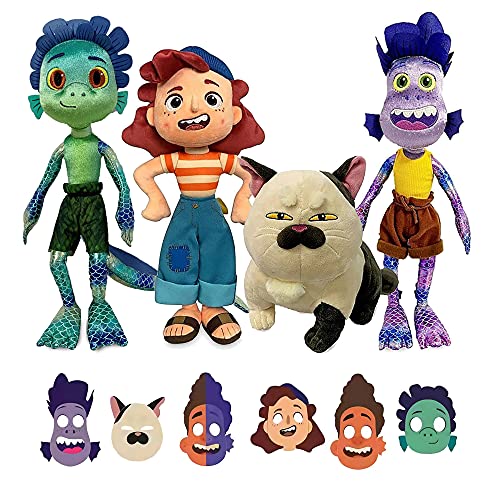 Lucarhino Luca Plush Toy Luca Sea Monster Plush Toy with 1 Mask for Kids Alberto Machiavelli Giulia Figures Dolls Toys Animal Toys (Complete Collection) Lucarhino Luca Plush Toy Luca Sea Monster Plush Toy with 1 Mask for Kids Alberto Machiavelli Giulia Figures Dolls Toys Animal Toys (Complete Collection)