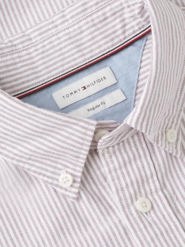 Image of Tommy Hilfiger Men's Long Sleeve Oxford Shirts in Regular Fit, Men's Button Down Shirts, Also Available in Big and Tall