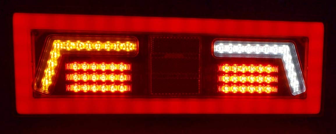 2 luci di posizione LED, sottili, 12/24V, per il telaio posteriore di camion rimorchio, furgoni, camper e autobus