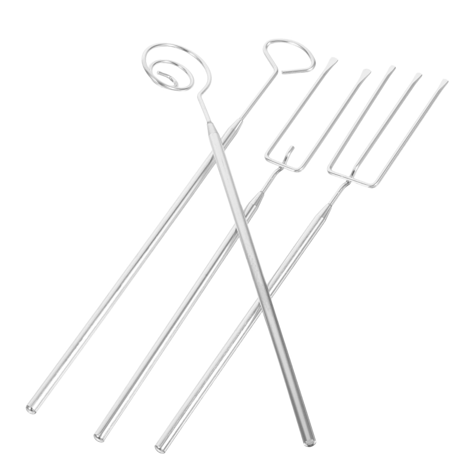 Cabilock 4-piece Stainless Steel Fondue Forks Versatile Dipping Forks for Chocolate Fondue Cheese Easy Maintenance