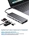 USB C Hub, TOTU Upgraded 13 in 1 Type C Hub to 4K HDMI & DP, VGA, 2 USB3.0/2 USB2.0/75W PD, Triple Display Docking Station for MacBook Pro and Windows USB C Systems, macOS only Support Mirror 1