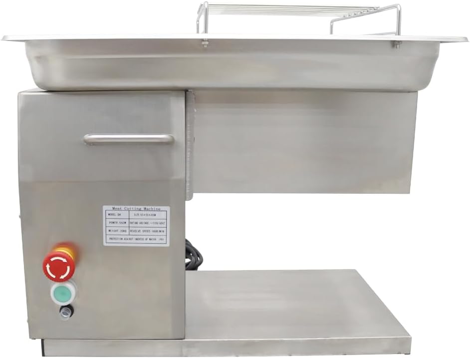 Commercial Meat Cutting Machine 4mm Blade Meat Cutter Mchine for Resturant Kitchen Stainless Steel 1100lbs/h 110v 550w(QH Series)
