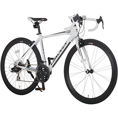 CANOVER(カノーバー) ロードバイク 700C シマノ21段変速 CAR-015(UARNOS) アルミフレーム フロントLEDライト付 ホワイト